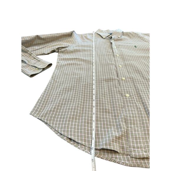 RALPH LAUREN Custom Fit Green purple brown Long Sleeve Button Down Men's LARGE - Picture 4 of 6